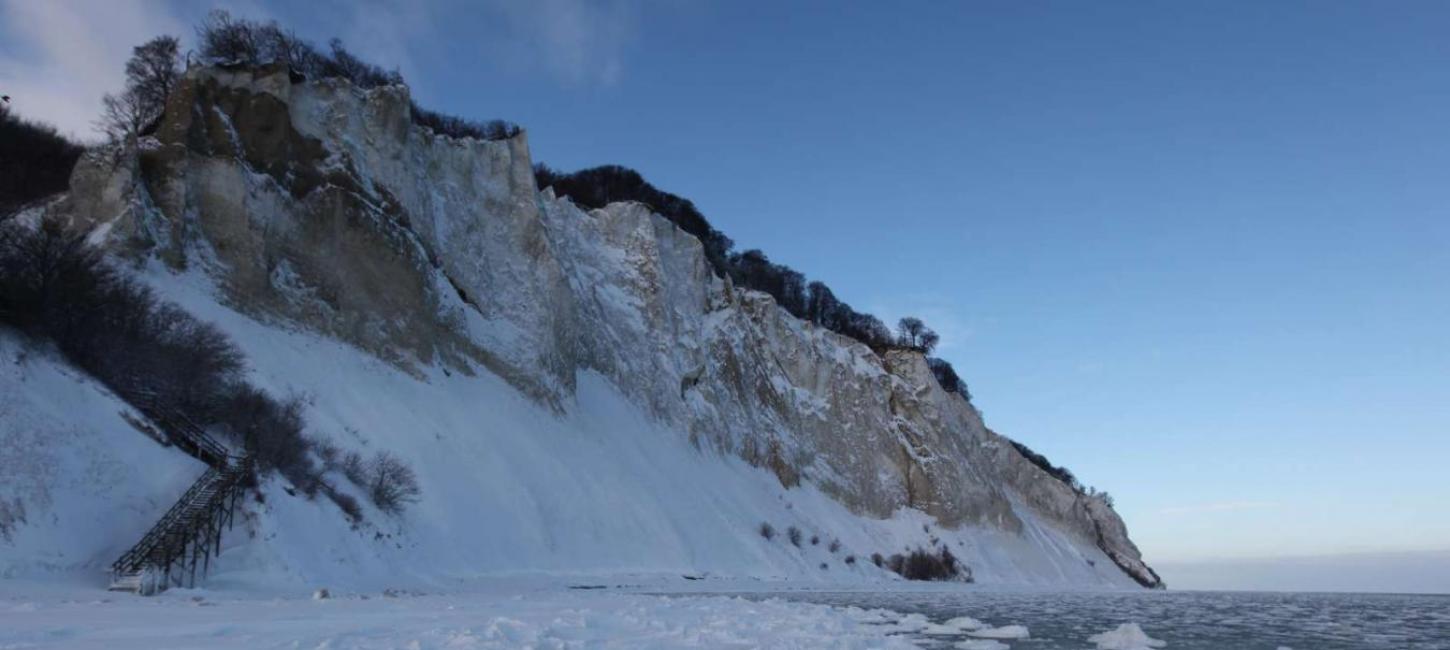 Sne på Møns Klint